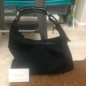 Black Gucci Horsebit Purse